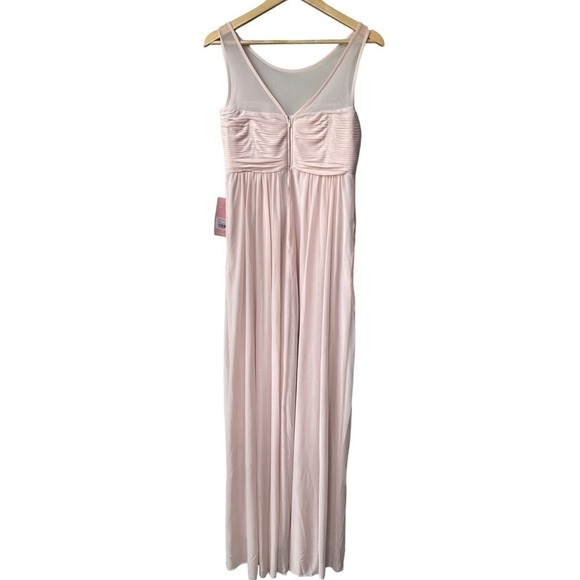NWT Birdy Grey Ryan Bridesmaid Mesh Formal Evening Maxi Dress Pale Pink Blush - Picture 8 of 13